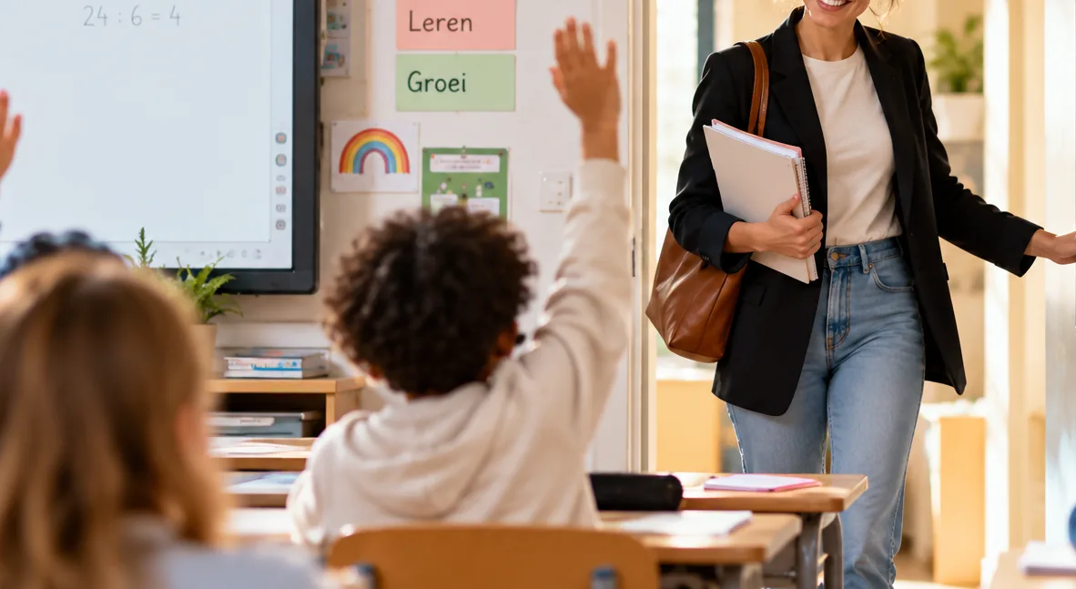 Invaldocent voor een enthousiaste klas